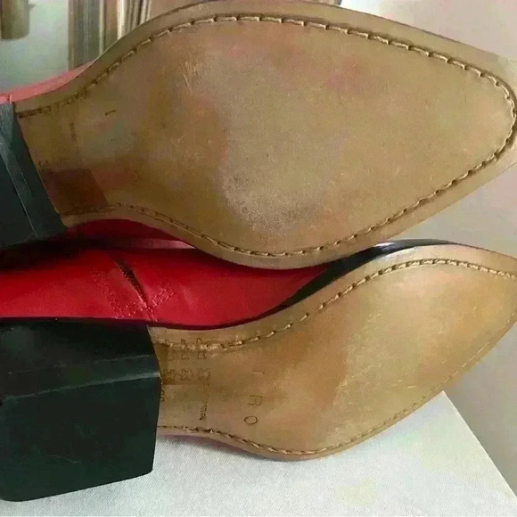 IRO Red Short Bootie With Stud Detail-Woman’s Size 39 (US 8) New - Picture 10 of 13